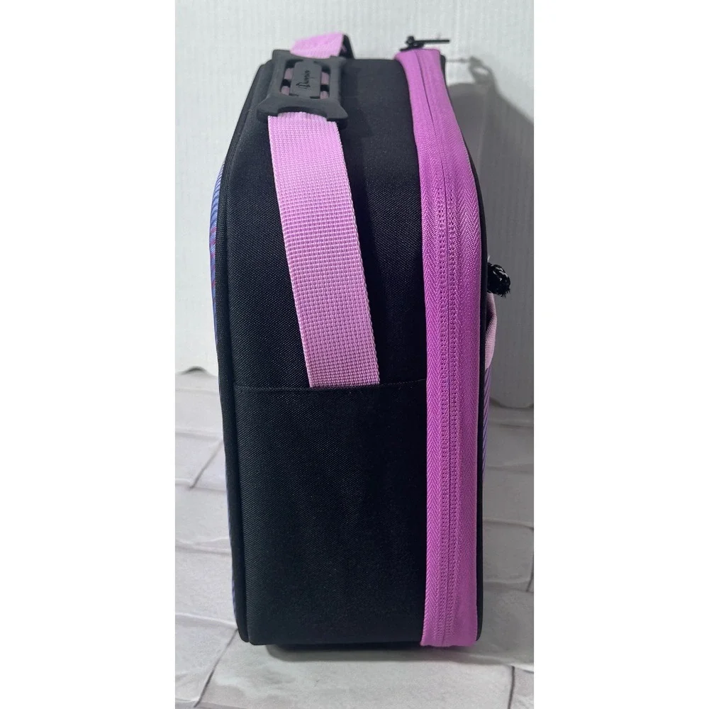 Champion Insulated Lunch Box Purple‎ Blue Gradient Stripes Built-in Tray NWT